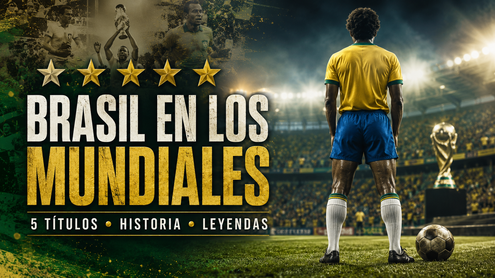 Brasil en los Mundiales con cinco estrellas por sus títulos históricos