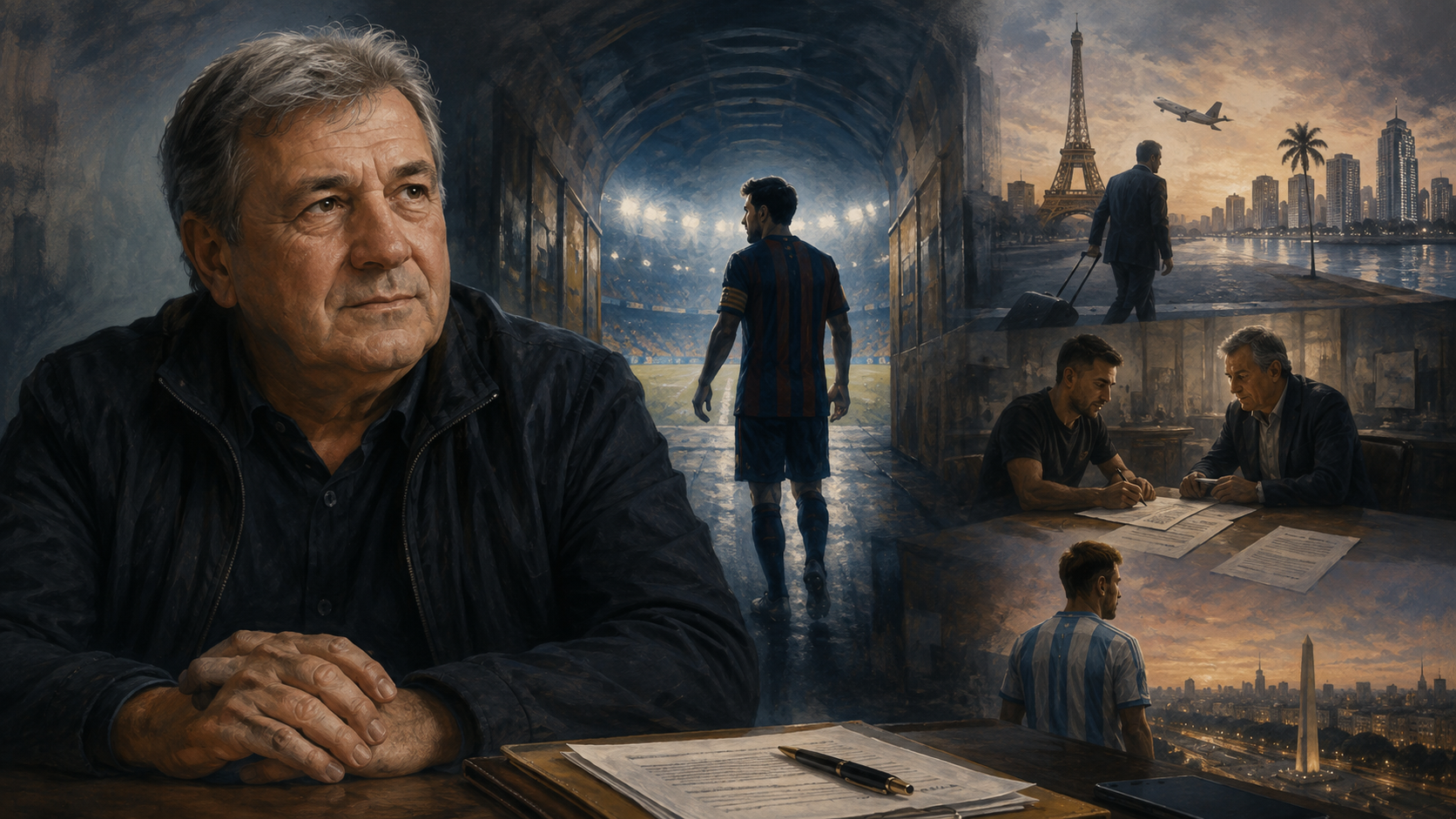 Retrato editorial de Jorge Messi como padre, consejero y representante de Lionel Messi